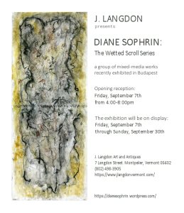 DIANE SOPHRIN WETTED SCROLLS EXHIBITION AT J.LANGDON